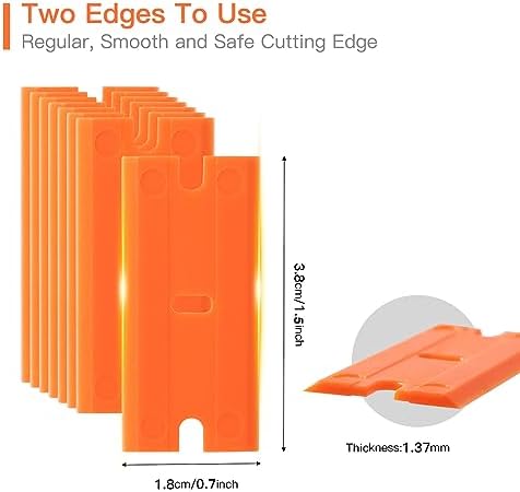 NEWISHTOOL Double Edged Plastic Blades 300 PCS Replacement Blades 1.5-Inch - Image 3