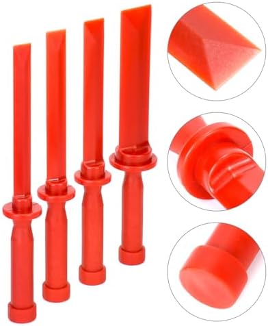 RLECS 4PCS Plastic Balance Block Shovel Blade Set Adhesive Removal Tool Red - Image 3