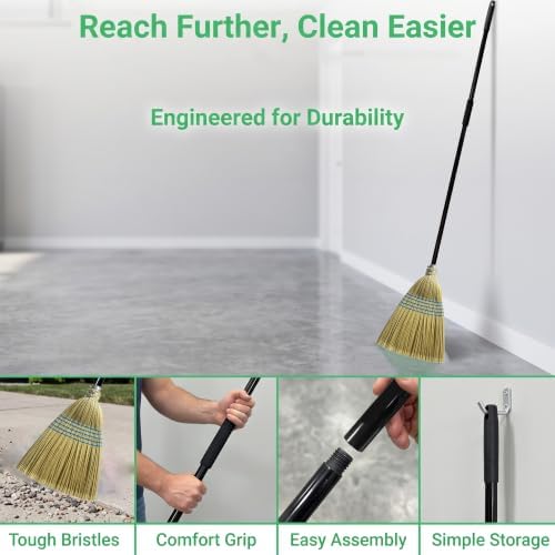 70.5" Heavy Duty Stiff Bristle Broom - Image 6