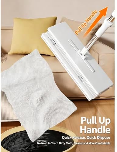 Hands Free Flat Mop, 360° Rotating Clamp Mop - Image 5