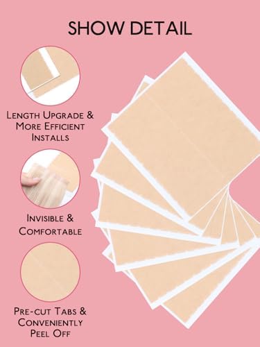 WENNALIFE 8 cm Hair Extension Tape Tabs Double-Sided - Image 4