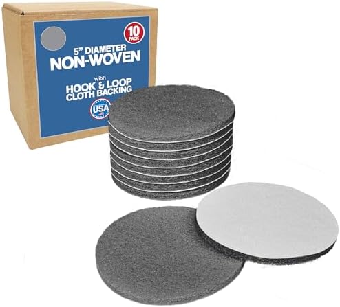5" Abrasive Pad Hook & Loop Round Non-Woven 800 Grit by PeachtreeWoodworkingSupply