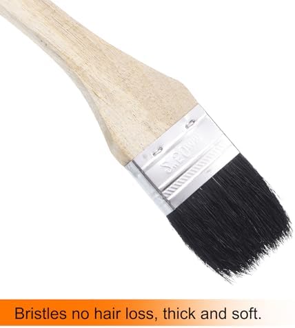 uxcell 3pcs Bent Radiator Paint Brush 2" Width Curved Wall Paint Soft Bristle - Image 4