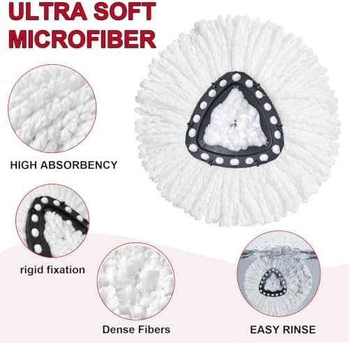 12PCS Mop Head Replacements, Machine Washable, Efficient Pet Hair Removal - Image 3