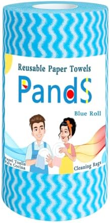 Reusable Paper Towels Washable Roll 60 Count by PandS