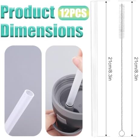 12PCS Replacement Straws for Owala Water Bottle 24 oz 32 oz Accessories - Image 2
