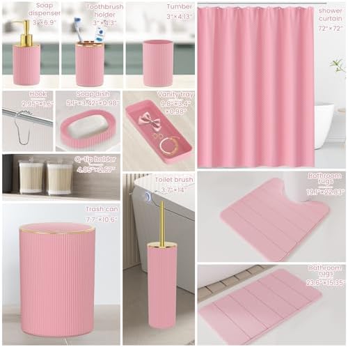 Light Pink Bathroom Accessories Set - Image 2