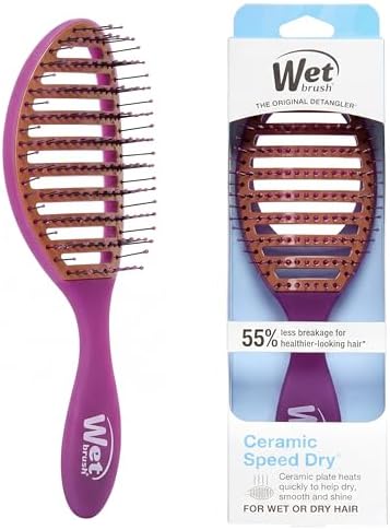Wet Brush Ceramic Speed Dry Detangler, Vented Blow-Dry Hair Brush by WetBrush