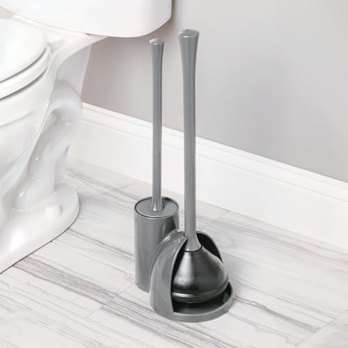 iDesign Compact Toilet Brush and Plunger Set - Image 5