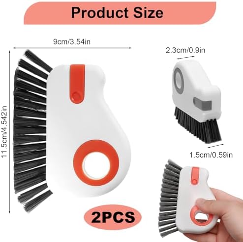 2 Pcs 2 in 1 Window Track Cleaner, Groove Cleaning Brush - Image 2