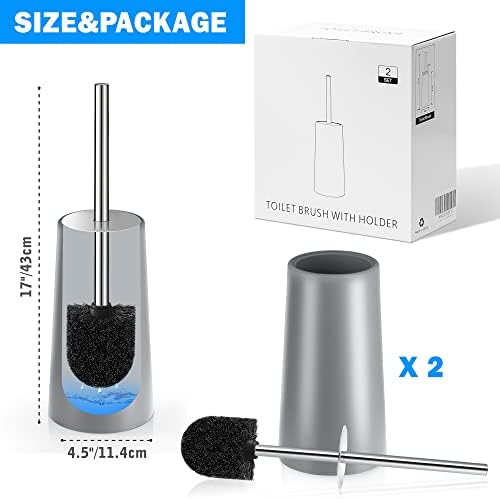 Toilet Brush and Holder, 2 Pack Toilet Brush - Image 7