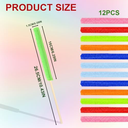 12 PCS Microfiber Detail Duster Sticks - Image 2