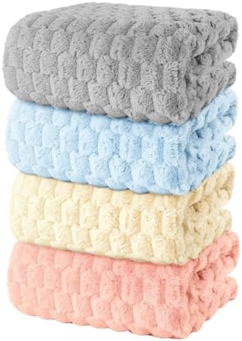 4 Pack Microfiber Bath Towels Large, Super Absorbent, Quick Dry, Plush and by meishiqi