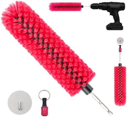 Drill Brush for Car Wheel with High-Density Bristles by Unknown