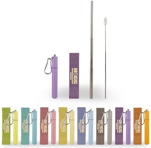 11 in Collapsible Metal Travel Straw by HoggOutfitters