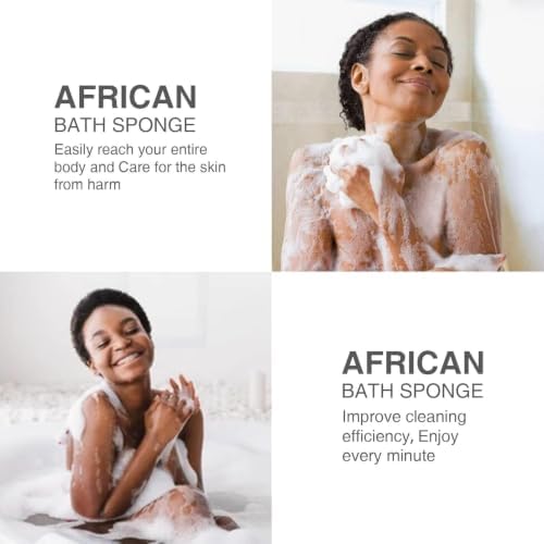UJFQBH 3 Pieces African exfoliating net African Net Long Net Bath Sponge - Image 6