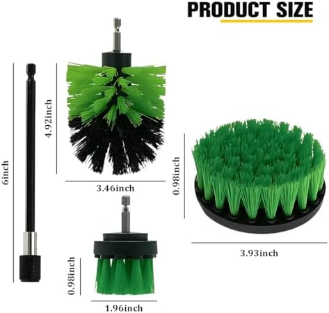 4PCS Car Drill Brush Attachment Set, Vehicle Power Scrub Drill Cleaning Brush - Image 2