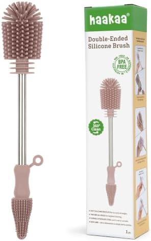 Haakaa Silicone Cleaning Brush for Baby Bottles & Crevices by haakaa
