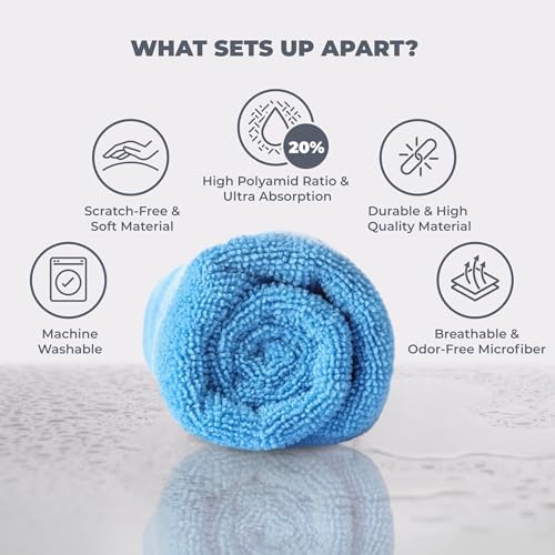 Turkish Microfiber Cleaning Cloth of 4 Colors | 20% Polyamide - Image 6