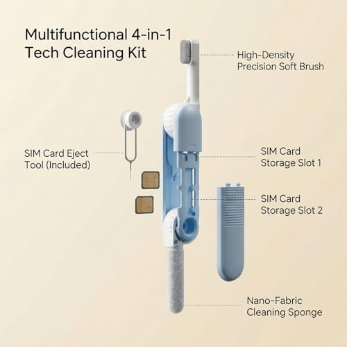 3-in-1 Electronic Earbuds Cleaning Kit c/w SIM Ejection Pin & Storage Slot - Image 2