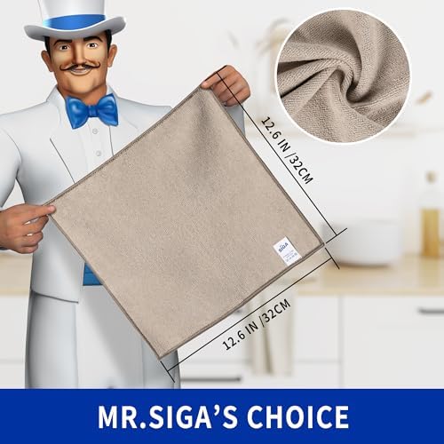 MR.SIGA Microfiber Cleaning Cloths, Streak Free Microfiber Towels, 12 Pack - Image 2