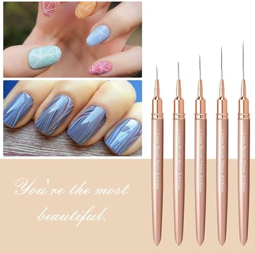 Artdone Metallic Nail Art Pens, Liner Brushes Set - Image 6