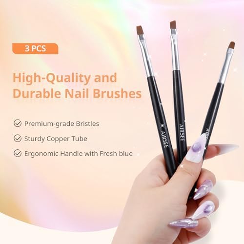 AIRSEE Nail Art Clean Up Brushes - Image 3