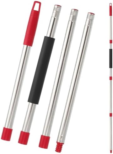 uxcell Spin Mop Replacement Handle 4 Section 30"-to-58 Red by uxcell
