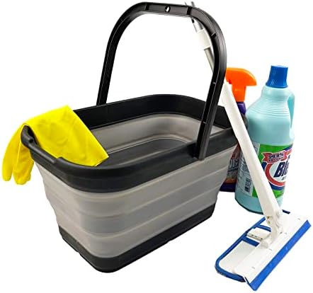 SAMMART 12L Collapsible Rectangular Handy Basket/Bucket/Multiuse Foldable Water - Image 7