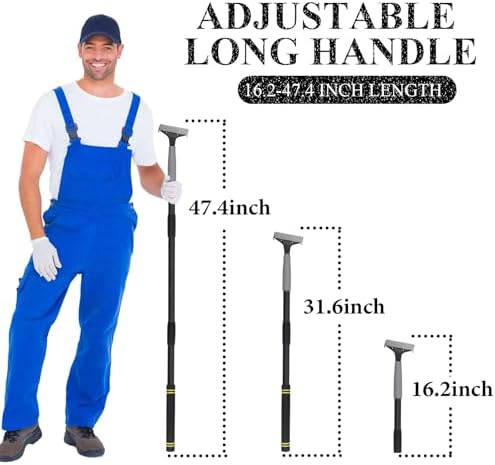Floor Scraper Long Handle, Heavy duty floor scraper tool 16-47" made of - Image 2
