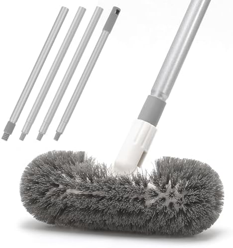 Hoklnuse Deck Brush with 51" Long Handle 360° Cylindrical Scrub Cleaner Tool by HOKLNUSE