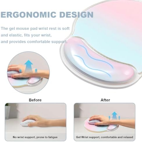 Gel Wrist Rest and Mouse Pad for Keyboard and Mouse, Ergonomic Mousepad Set - Image 4