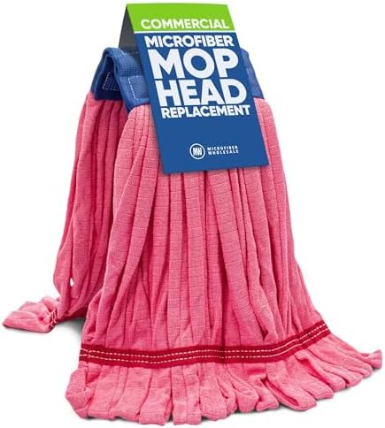 Commercial Mop Head Replacement – 1 Pack Red Large Microfiber Tube Mop | by MicrofiberWholesale