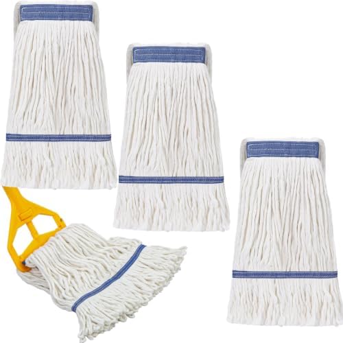 Eccliy 3 Pack Commercial Mop Head Replacement, Cotton String by Eccliy