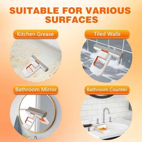 Portable Mini Foldable Desktop Mop, Handheld Self-Squeezing Sponge Mop - Image 3