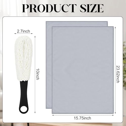 3 Pcs Wine Glass Cleaner Set Microfiber Polishing Cloths - Image 2