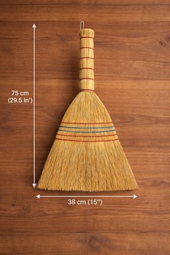 B Unique Lightweight Corn Broom – 75cm Natural Straw Broom - Image 6