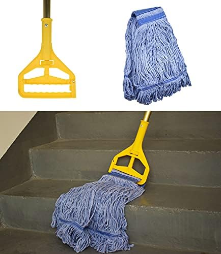 Mop Head Replacement Commercial Heavy Duty String Blue Wet Mop Heads - Image 5