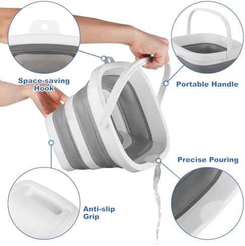 Car Wash Bucket 5L, Collapsible Bucket - Image 6