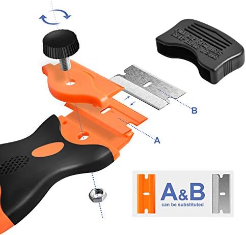 Razor Blade Scraper, 2 Pack Double Edge Razor Scraper Remover Tool - Image 2