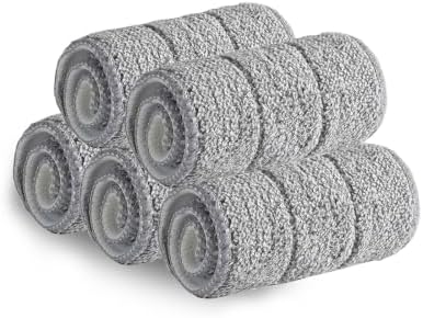 24 in Mop Pad Refills 5 Pack, Washable Microfiber Pads by YOUSHANGJIA