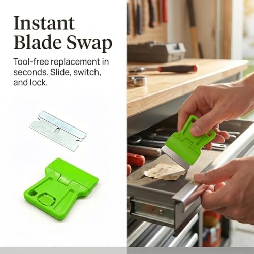 4PCS Razor Blade Scraper Tool Set, Mini Plastic Sticker Decal Residue Remover - Image 5