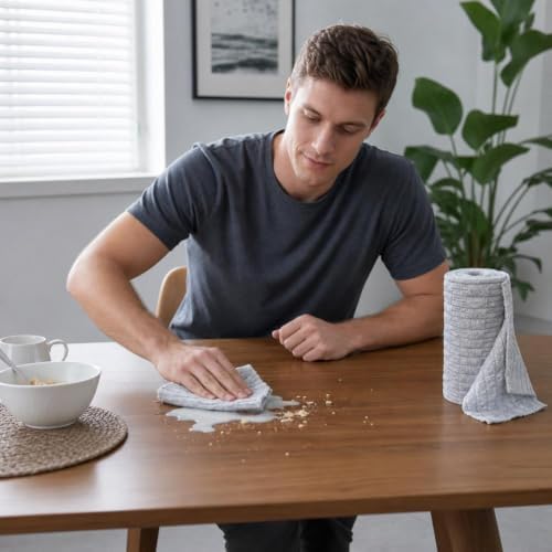 Tearable Plush Microfiber Cleaning Cloth, Cleaning Cloth Roll Lazy Rag - Image 7
