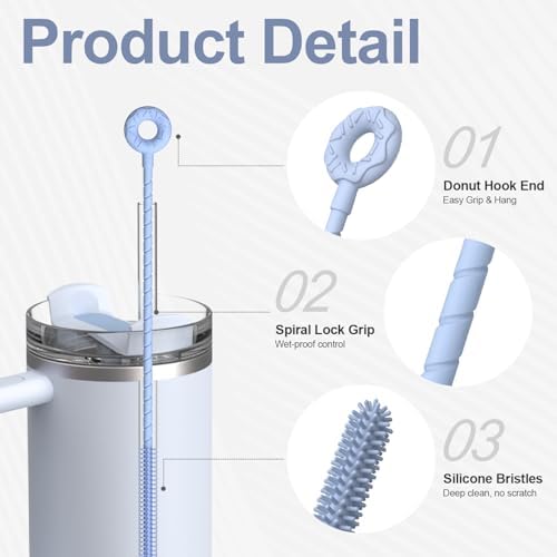 YOTIME Silicone Straw Cleaner Brush - Image 3