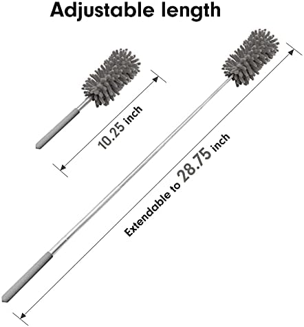 Duster for Cleaning, 10-29" Extension Pole, 2 Washable Heads - Image 5