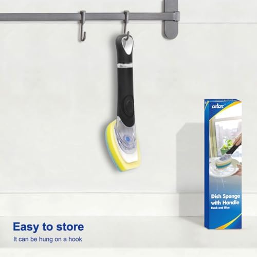 CELOX Dish Sponge with Handle for Pot Pan Sink Cleaning, Soap Dispensing Dish - Image 7