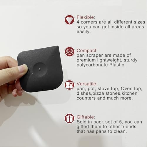 Herda Pan Scraper Pot Scraper Plastic Kitchen Scraper Tool, Food Scraper - Image 5