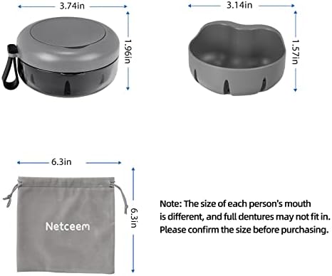Leak Proof Denture Cup Kit Portable Retainer Case Perfect - Image 5