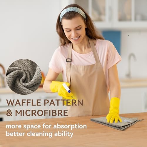 6Pcs Waffle Pattern Microfibre Glass Cleaning Cloth - Image 2