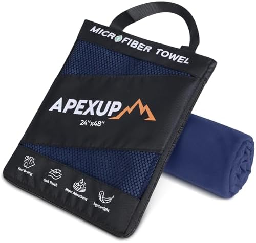 APEXUP Microfiber Travel Towel, Ultra Absorbent Quick Dry Towels, Lightweight by APEXUP